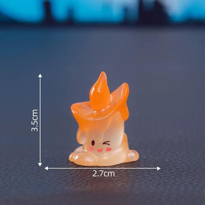 Figurine de bougie colorée créative pour Halloween, Mini bougie en résine, ornement, décorations DIY