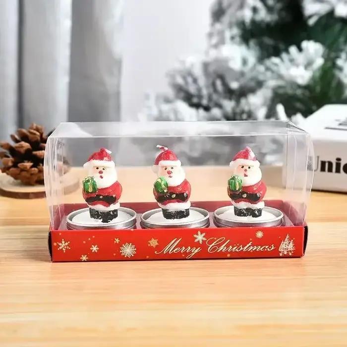 Bougie de Noël bonhomme en pain d'épice bonhomme de neige créatif, coffret cadeau d'aromathérapie, d