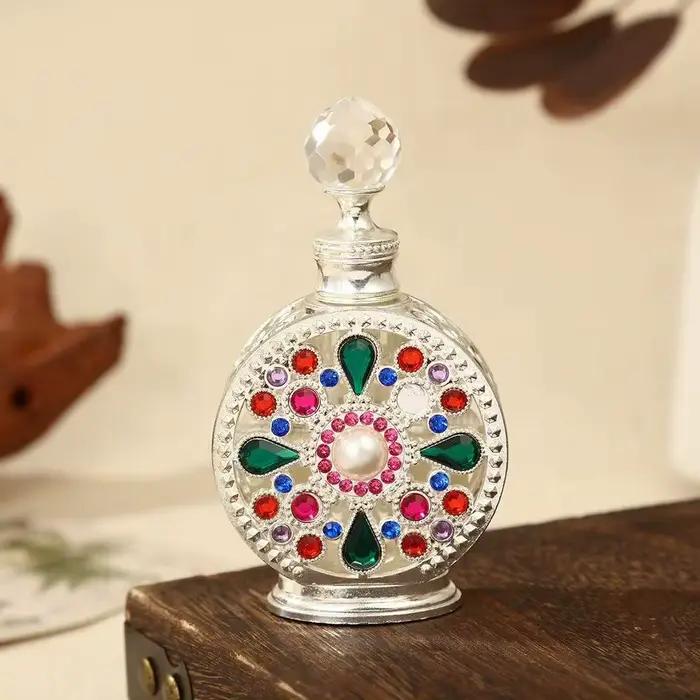 Nouvelle bouteille de parfum vide dorée de 12 ml, bouteille d'huile essentielle