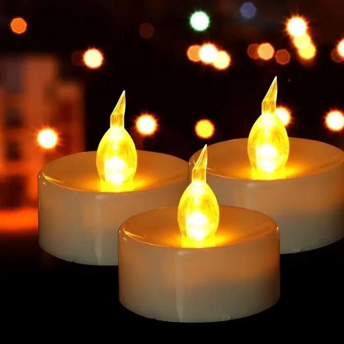 Bougie électronique LED sans flamme, cire tombante, bougie chauffe-plat, flammes réalistes, lampe LE