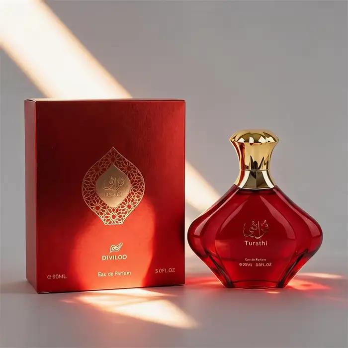 Parfum de luxe arabe 90ml Jasmin Citron Ambre Eau de Toilette Parfum longue durée de qualité supérieure pour femmes Parfum unisexe en spray