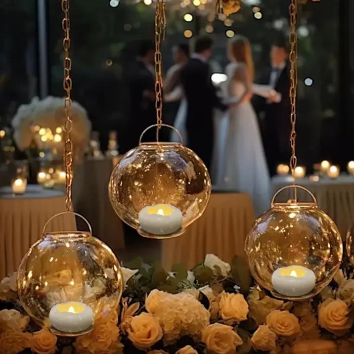 Bougies flottantes sans flamme pour centres de table, photophore LED pour mariage, 5.5/7.5CM, à piles, décoration de piscine et de Spa, 12 à 100 pièces