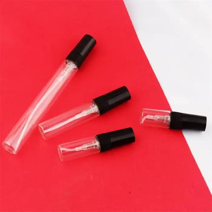 Bouteille de pulvérisation de brume noire 2ml 3ml 5ml 10ml, bouteille à pompe de pulvérisation, bouteille de parfum en verre rechargeable de voyage avec pulvérisateur