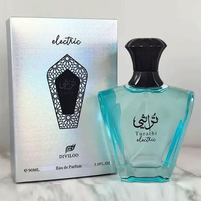 Parfum de luxe arabe 90ml Jasmin Citron Ambre Eau de Toilette Parfum longue durée de qualité supérieure pour femmes Parfum unisexe en spray