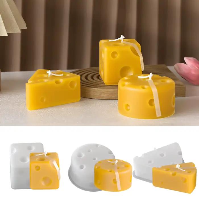 Moules à bougies à fromage, bricolage, Triangle rond fait à la main, Cube, fromage parfumé, gypse, bougie en plâtre, outils de fabrication de savon artisanal