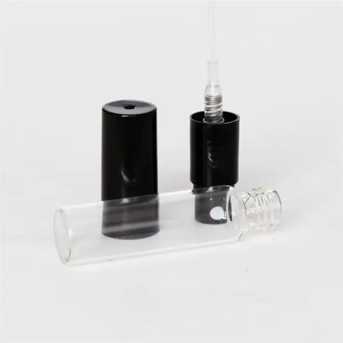 Bouteille de pulvérisation de brume noire 2ml 3ml 5ml 10ml, bouteille à pompe de pulvérisation, bouteille de parfum en verre rechargeable de voyage avec pulvérisateur