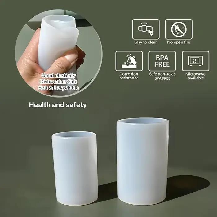 Moules à bougies cylindriques, 1 pièce, fabrication de bougies, pilier, moulage en Silicone, résine, savon, fleur, spécimen, bricolage, artisanat en argile