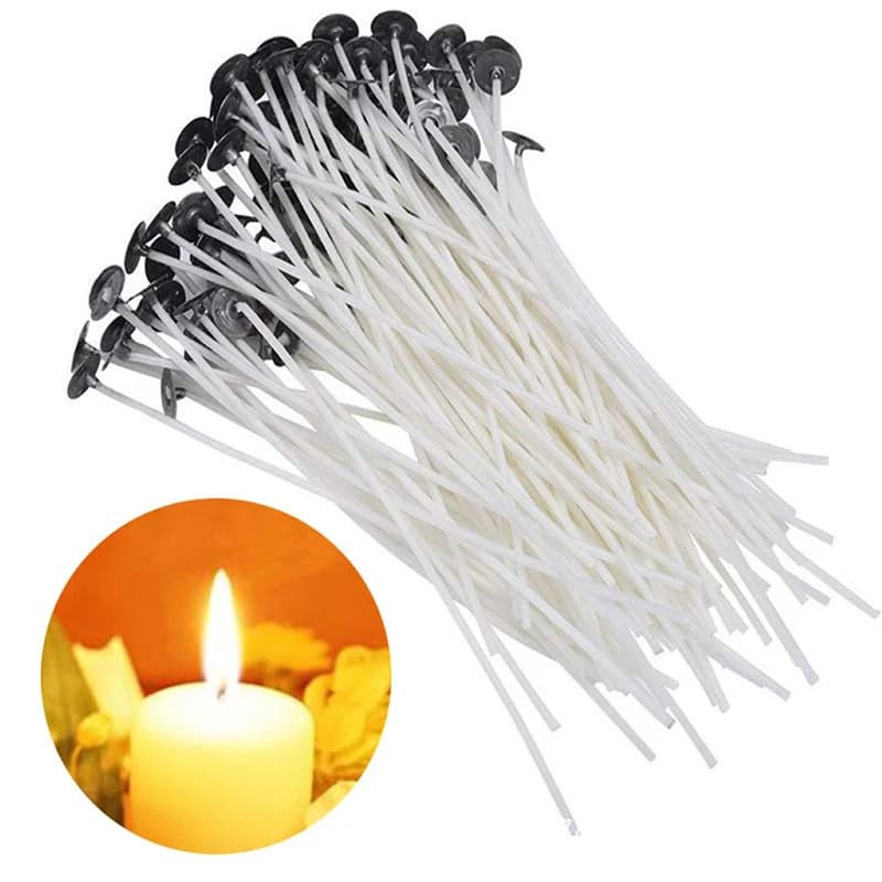 20 pièces mèches de bougie pratiques bricolage fabrication de bougies mèche de bougie en coton mèche