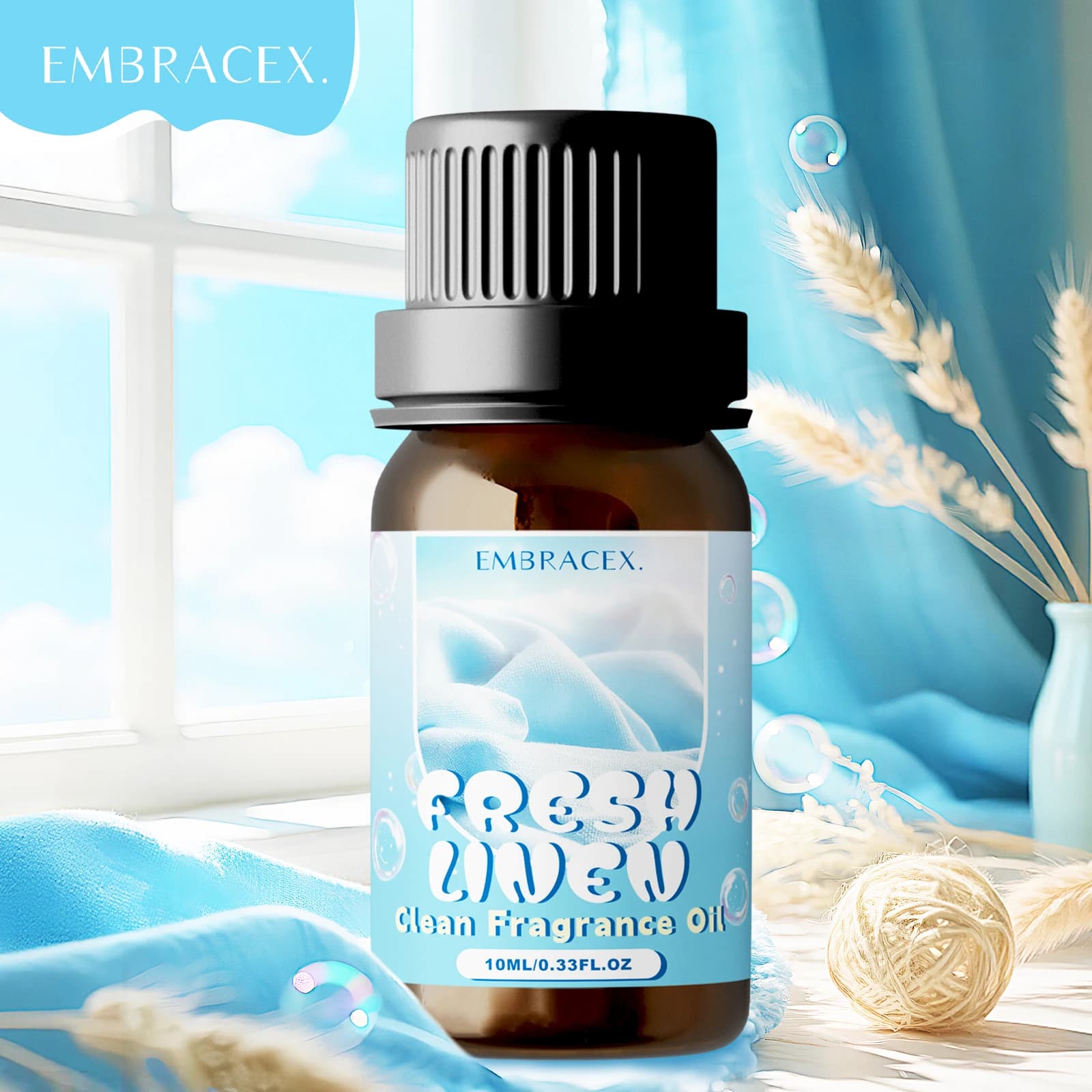 Huile Essentielle Fraîche de Lin 10ml, Parfum Rose Citron Lavande, Huiles Pures pour Fabrication de 