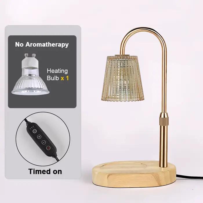 Lampe chauffe-bougie avec minuterie, variateur d'intensité et hauteur réglable, chauffe-cire électri