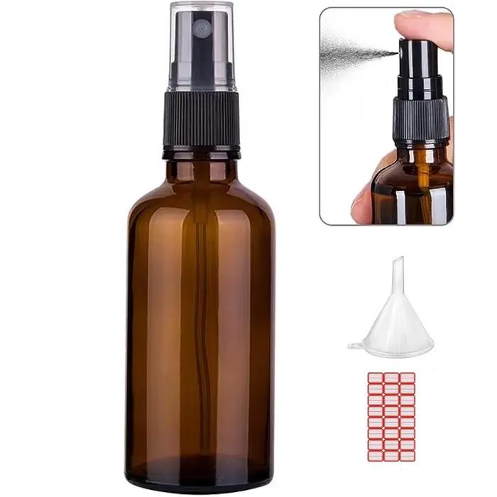 1 pièces 5 ml-100 ml vide ambre brume Fine petites bouteilles de pulvérisation en verre ensemble pou
