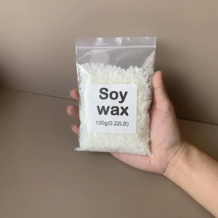 50g-1000g 100% cire de soja naturelle Paraffine matériel pré-soy cire-noyau blocs de cire de soja na