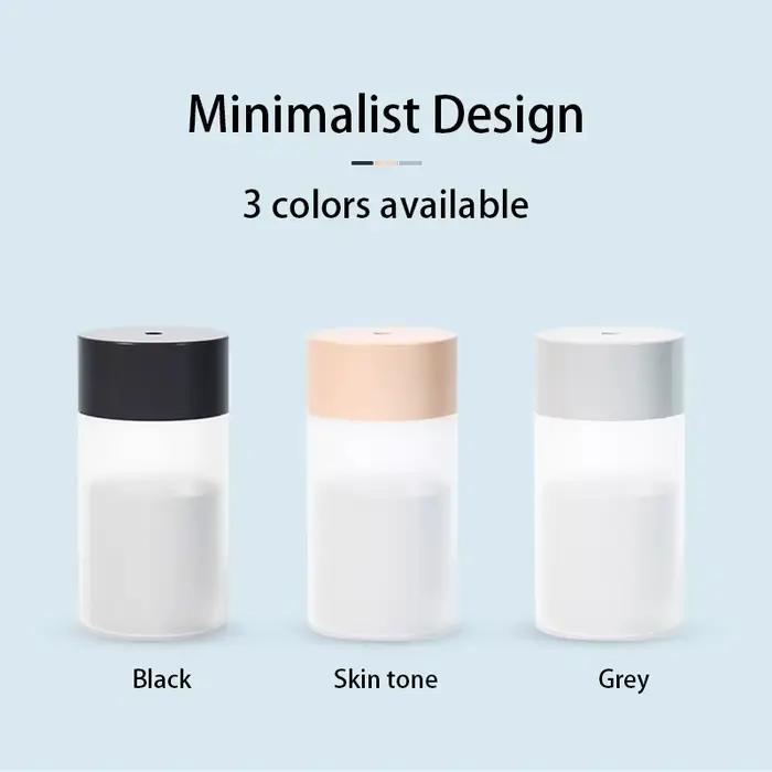 Humidificateur d'air ultrasonique USB 260ML, lampe LED, Mini diffuseur d'huile essentielle, purificateur de voiture, machine de brume d'anion aromatique avec lumière romantique