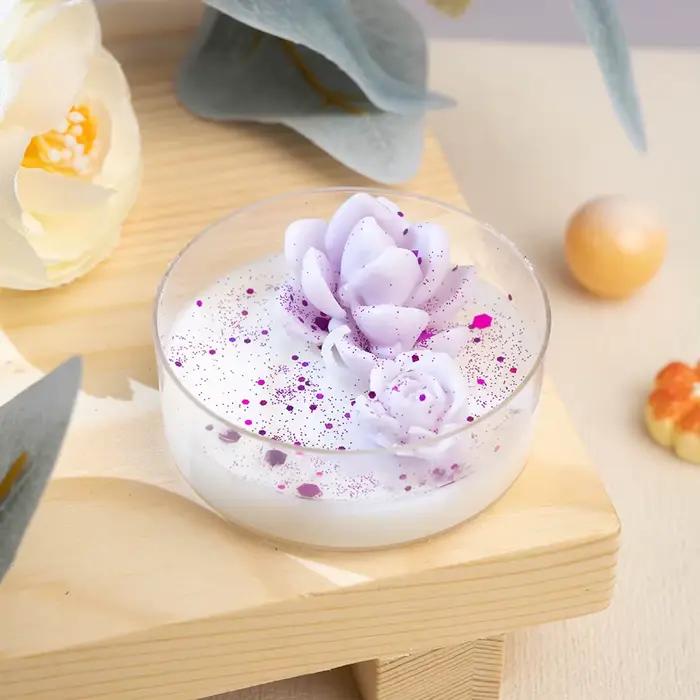Nouveau ensemble de bougies parfumées succulentes, 6 couleurs et 6 parfums, bougie en forme de plante pour la décoration de la maison, idée cadeau d'anniversaire pour fête de mariage
