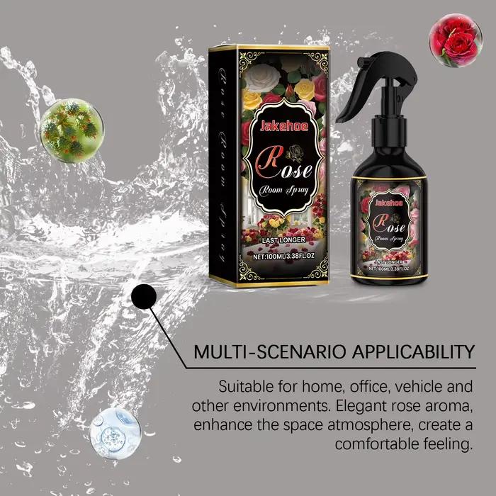Spray d'intérieur parfumé à la rose, parfum longue durée, spray d'ambiance, éliminateur d'odeurs, assainisseur d'air pour une ambiance rafraîchissante et agréable