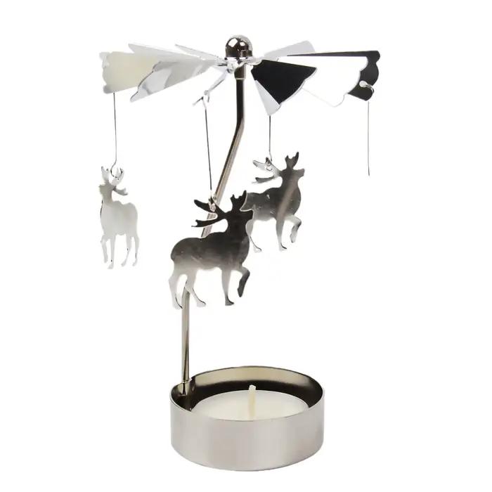 Chandelier rotatif européen, bougie parfumée, lampe cheval de marche romantique, moulin à vent, cadeau créatif d'anniversaire et de mariage, flocon de neige de noël
