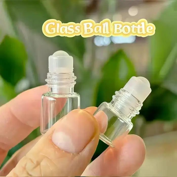 Bouteille de parfum à huile essentielle de 2ml, en acier inoxydable et en verre, durable, pour voyage, conteneur cosmétique, 5/10/20 pièces