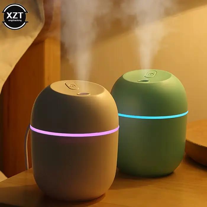 Mini diffuseur d'huile aromatique 220ML, atomiseur d'huile essentielle USB, humidificateur d'air électrique avec lampe de nuit LED pour maison, voiture et bureau