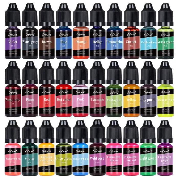 Pigment liquide d'aromathérapie, 30 couleurs, colorant de bougie, moule de bougie bricolage, coloration Regina, artisanat fait à la main, pigment de résine