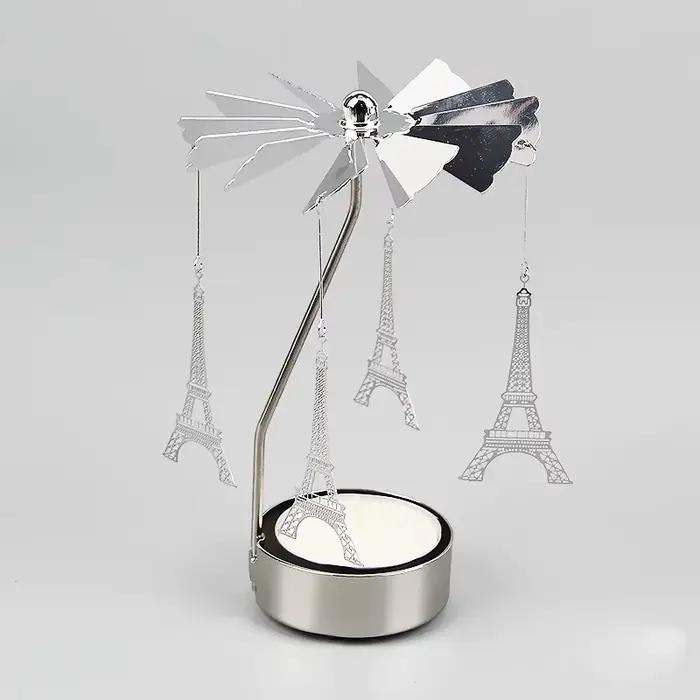 Chandelier rotatif européen, bougie parfumée, lampe cheval de marche romantique, moulin à vent, cadeau créatif d'anniversaire et de mariage, flocon de neige de noël