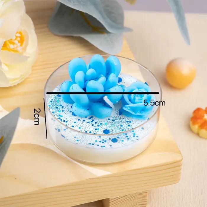 Nouveau ensemble de bougies parfumées succulentes, 6 couleurs et 6 parfums, bougie en forme de plante pour la décoration de la maison, idée cadeau d'anniversaire pour fête de mariage