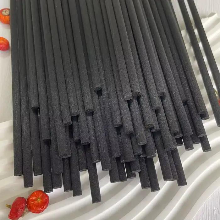 1000 pièces 3/4/5MM X L40/35/30/25/22/15CM bâtons de diffuseur de fibres noires pour diffuseur de roseaux bâtons volatiles de fibres de parfum pour la décoration de la maison