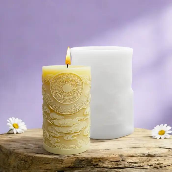 Moule en silicone pour bougie à thème chèvre mystérieuse, motif chèvre noire avec nuages et couronne, relief tridimensionnel, pour bijoux et aromathérapie DIY