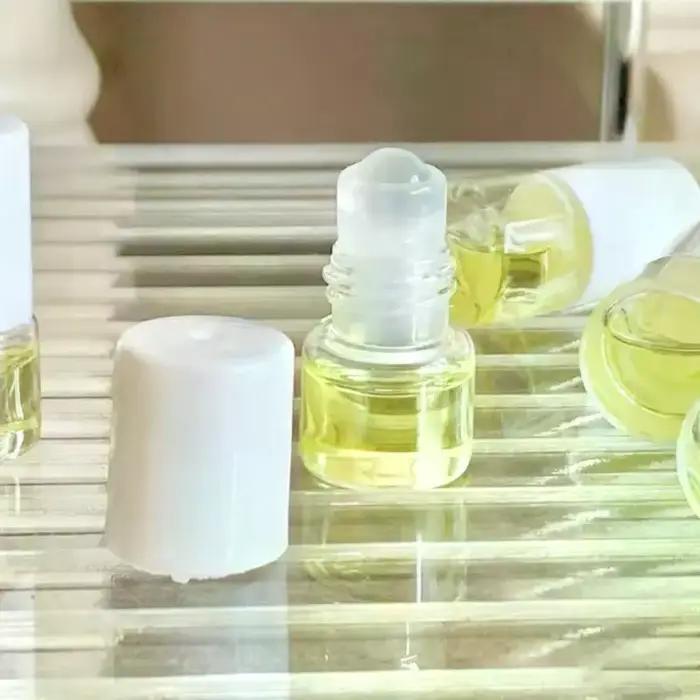 Bouteille de parfum à huile essentielle de 2ml, en acier inoxydable et en verre, durable, pour voyage, conteneur cosmétique, 5/10/20 pièces