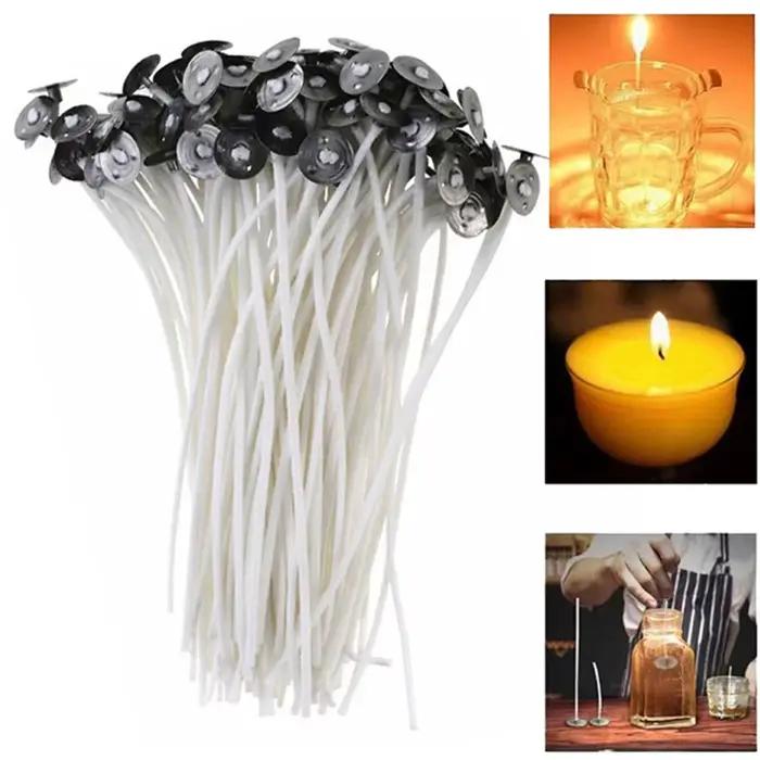 Mèches de bougie sans fumée originales, 103 pièces/ensemble, noyau de cire de soja, noyau en coton tissé, lampe à Kerosene, ligne de cire, accessoires en bois, fabrication de bougies