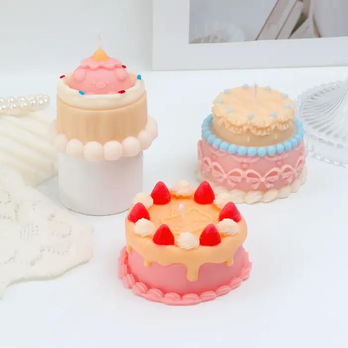 Moule en silicone 3D pour bougies et gâteaux, motif lapin mignon, pour la création de bougies, de gâteaux, de savons, de résines, de plâtres et pour la décoration intérieure DIY