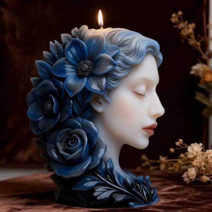 Ces moules à bougies de déesse florale d'art de niche sont résistants à la chaleur et réutilisables, réalisent parfaits pour les bougies parfumées DIY et Mor