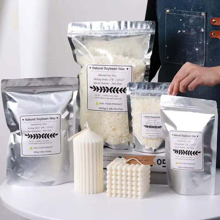 Flocons de cire de soja naturelle, 100/250/500/1000g, bougies artisanales faites à la main, bougies parfumées sans additifs, Kit de fabrication de matières premières