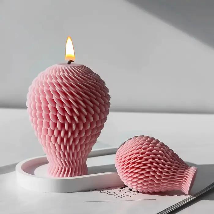 Moule à bougie à fleurs rotatif géométrique, fait à la main, bougie aromatique, ornements en plâtre, moules à savon, bricolage, décoration de la maison, artisanat, outils de fabrication