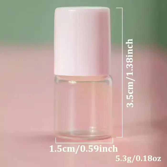 Bouteille de parfum à huile essentielle de 2ml, en acier inoxydable et en verre, durable, pour voyage, conteneur cosmétique, 5/10/20 pièces