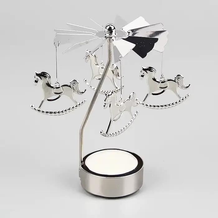 Chandelier rotatif européen, bougie parfumée, lampe cheval de marche romantique, moulin à vent, cadeau créatif d'anniversaire et de mariage, flocon de neige de noël